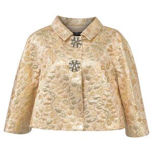 Dolce & Gabbana Floral Brocade Jacket in Gold Acrylic